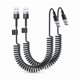 thumbnail image 1 of wonima11 CarPlay Cable for iPhone 17, Coiled USB A to USB C Cable, 2Pack, 3FT, Car Charger for iPhone 17/16/15 Pro Max, Samsung Galaxy, Pixel, Supports Apple CarPlay & Android Auto, 1 of 1