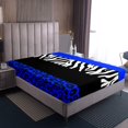 thumbnail image 4 of Erosebridal Zebra Leopard Print Sheet Set Queen, Rectangle Geometric Bedding Sets Queen Size, Animal Decorative,, 4 of 7