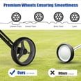 thumbnail image 6 of Gymax 3 Wheels Foldable Golf Push Pull Cart Trolley w/ Mesh Bag Foot Brake Grey, 6 of 10