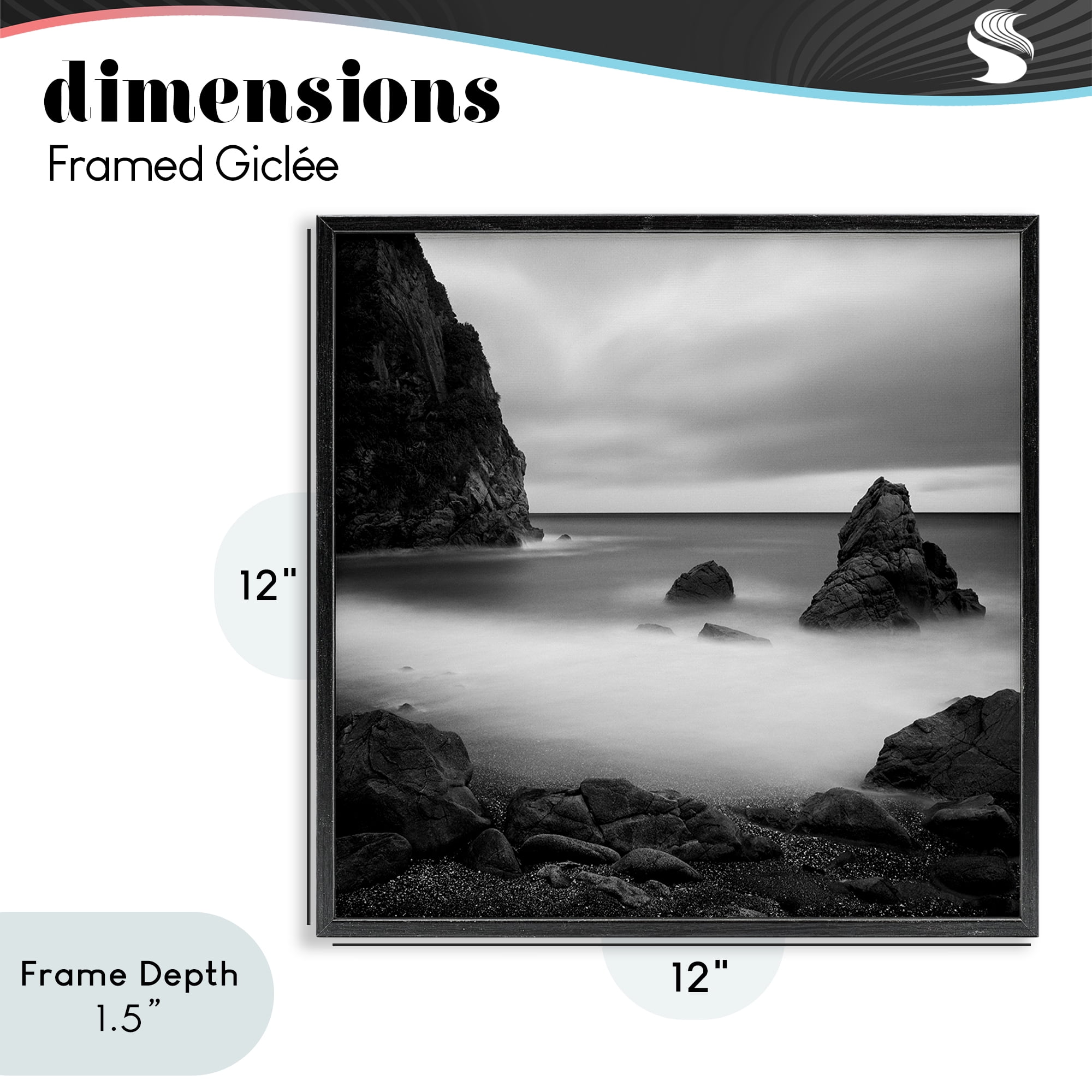 Stupell Industries Clear To The Horizon Black Framed Giclee Art, design by Chip Forelli