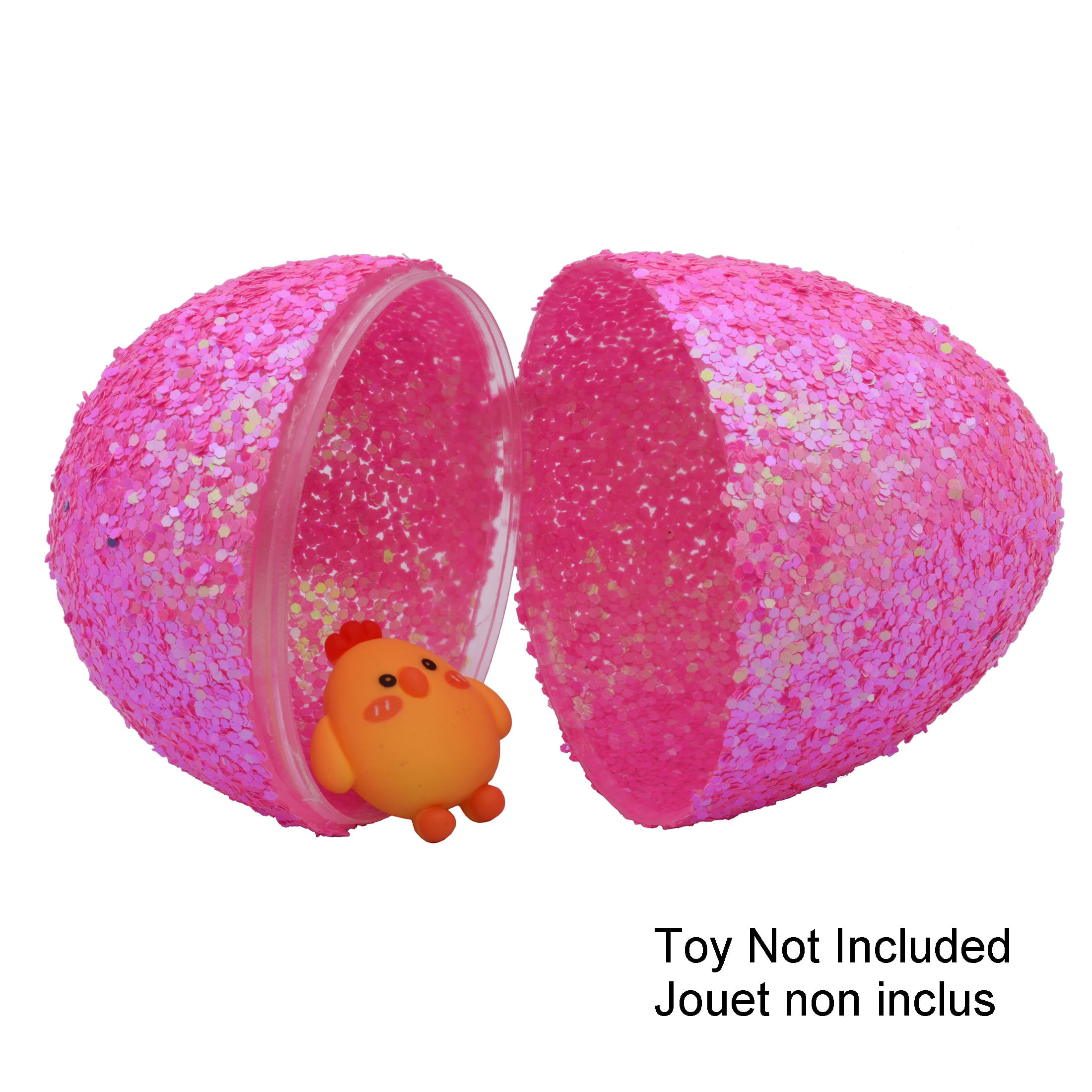 Bright Glitter Fillable Plastic Easter Eggs, 6 Count, by Way To Celebrate, 55MM