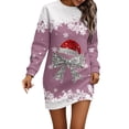 thumbnail image 1 of Krdevn Décoration de Noël, Robe à Capuche Décontractée Imprimée de Noël pour Femmes, 1 of 5