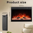 thumbnail image 6 of 36" Wall Mount Electric Fireplace,Adjustable Flame Colors & Temperature,Remote Control,Timer,750W/1500W, 6 of 6