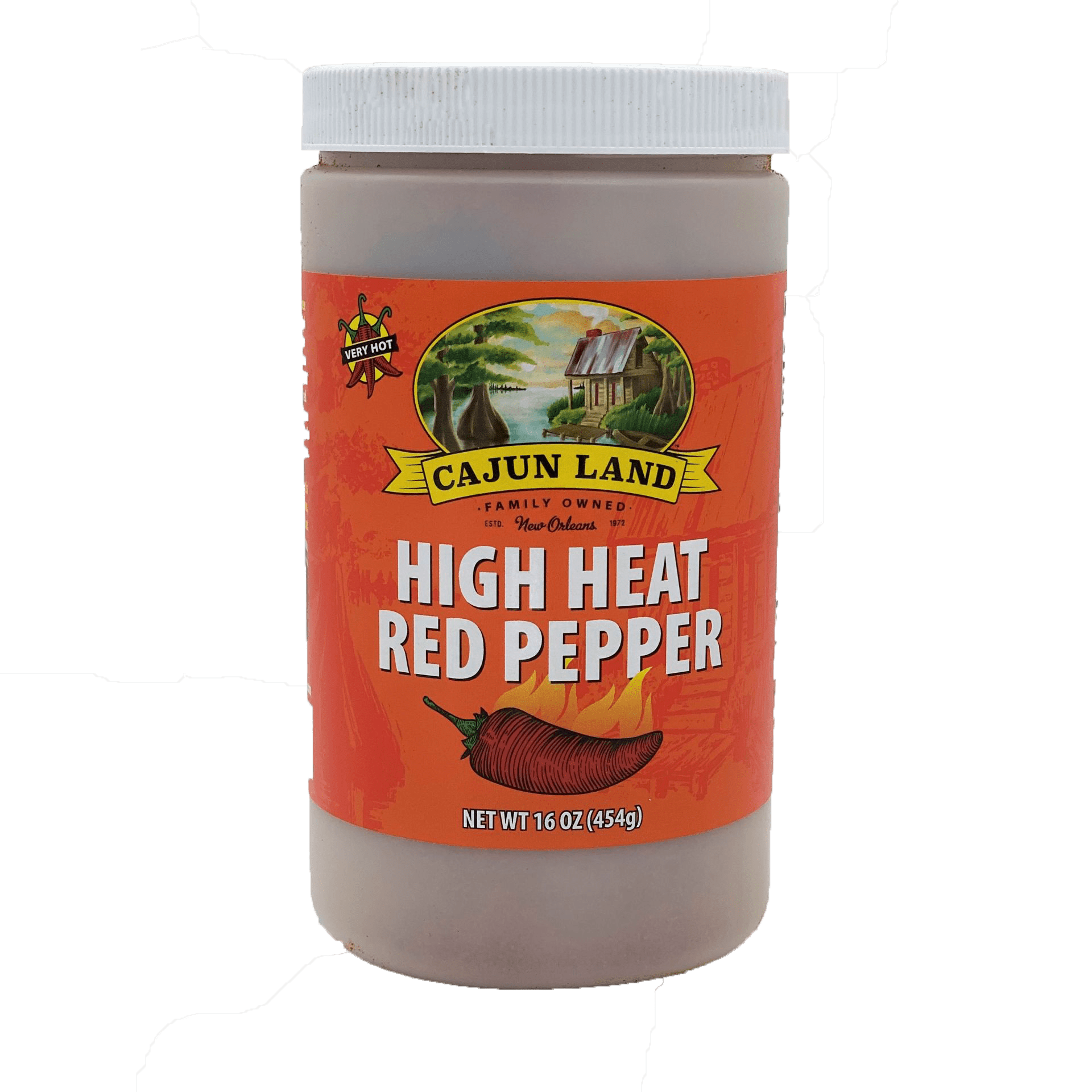 (4 pack) Cajun Land High Heat Pepper 16 oz Spice