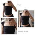 thumbnail image 3 of Camisa de Color puro NikouMX Top con lazo Tirantes para mujer, 3 of 4