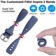 thumbnail image 2 of [4 Pack] Compatible with Fitbit Inspire 2 Bands Women Men, Soft Silicone Wristband for Inspire 2 Fitness Tracker, Plum/Green/Blue Gray/Fuchsia Small, 2 of 5