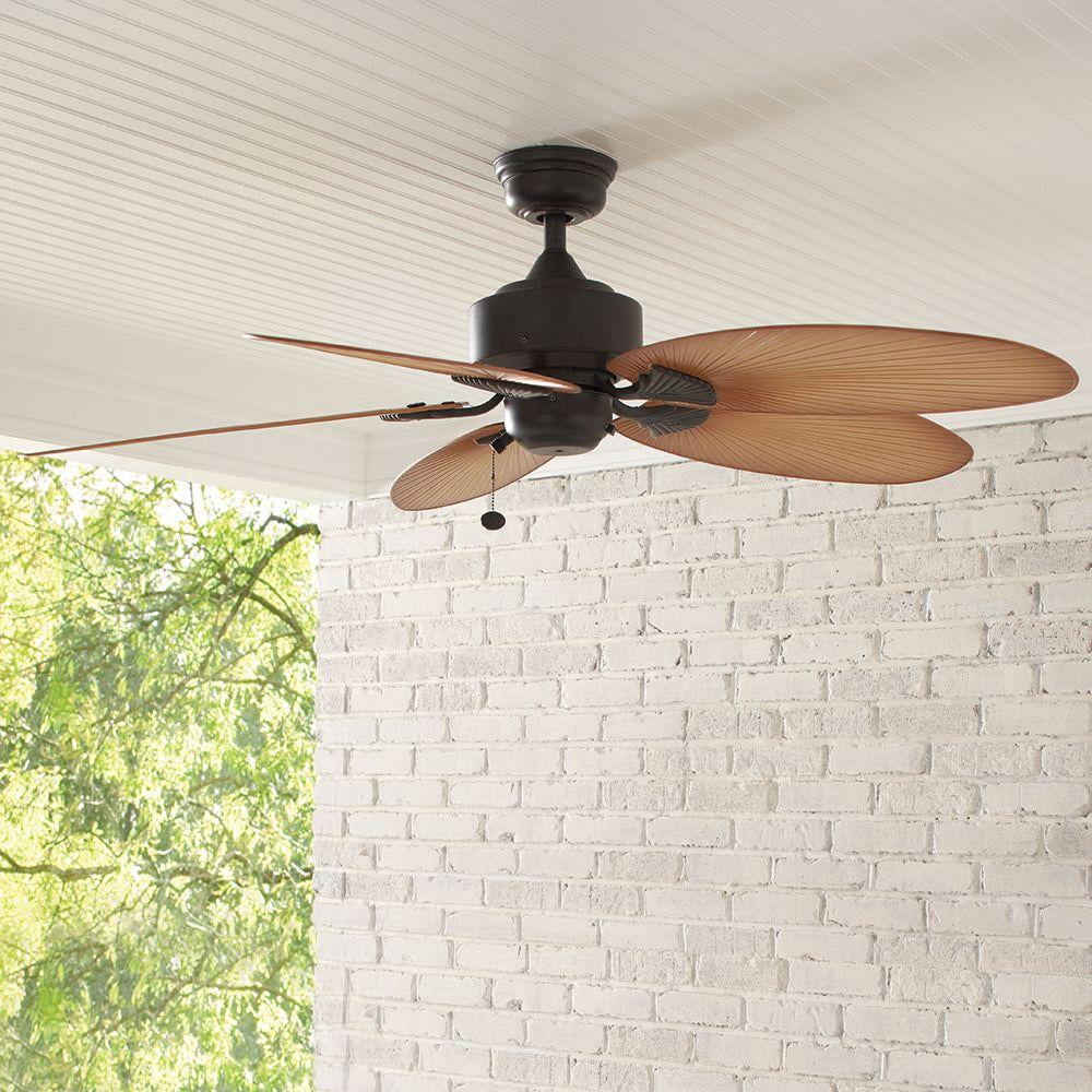 Hampton Bay Lillycrest 52 In Indoor Outdoor Aged Bronze Ceiling