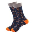 thumbnail image 2 of Xfvqtps Mens and Womens Crew Socks Funny Prints Knit Mid Tube Thickening Comfortable Soft Cozy Indoor Sleep Warm Winter Socks Orange, 2 of 3