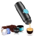 thumbnail image 1 of Portable Electric Espresso Coffee Machine Cordless Heating Double Serve Mini Coffee Maker with 2-IN-1 Coffee Powder/Capsule Bin 15Bar Pump Pressure Auto Brew Built-in 2000mAh Battery, 1 of 8