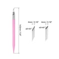 thumbnail image 2 of Unique Bargains 2 Pack Art Craft Knife with 20 Pack Spare Blade Plastic Handle Pink (2 Set), 2 of 6