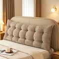 thumbnail image 3 of Headboard Backrest Pillow Long Wedge for Daybed Couch Support - Soft Chenille Reading Bolster Pillow for Bed, Sofa, Floor, and Travel Comfort, 3 of 5