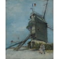 thumbnail image 2 of van Gogh, Vincent 26x31 Gold Ornate Wood Framed with Double Matting Museum Art Print Titled - Le Moulin de la Galette, 2 of 4