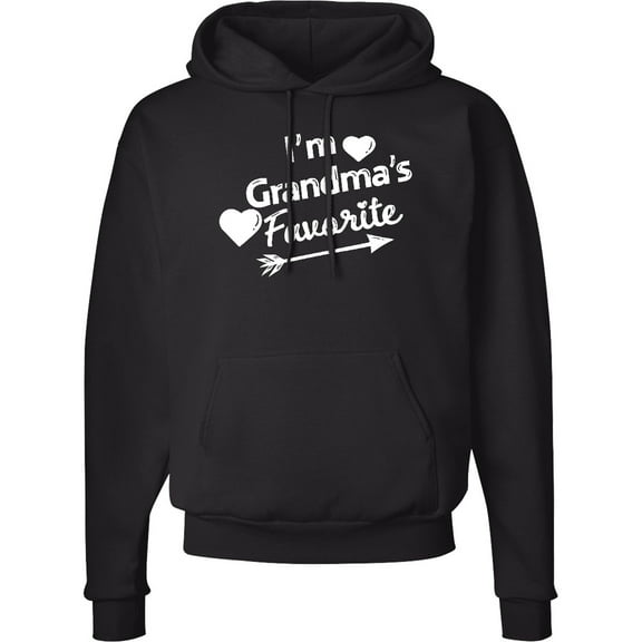 Inktastic I'm Grandma's Favorite with Arrow and Hearts Adult Hoodie Sweatshirt
