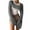 EliteGoogv#Grey, variant on Women One Piece Crochet Crop Top Hollow Out Open Knit Long Sleeve Asymmetrical Neck Boho Beach Cover Up,Green,L
