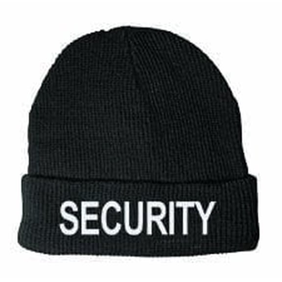 Hero's Pride Embroidered Beanie - Fleece-Lined Watch Cap, Black with White Border, One Size