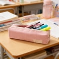 thumbnail image 4 of Lunxisen 3 Pcs Corduroy Pencil Pouch Organizer Stationery Case for Students Large Capacity Storage Essential Supplies Holder, 4 of 8