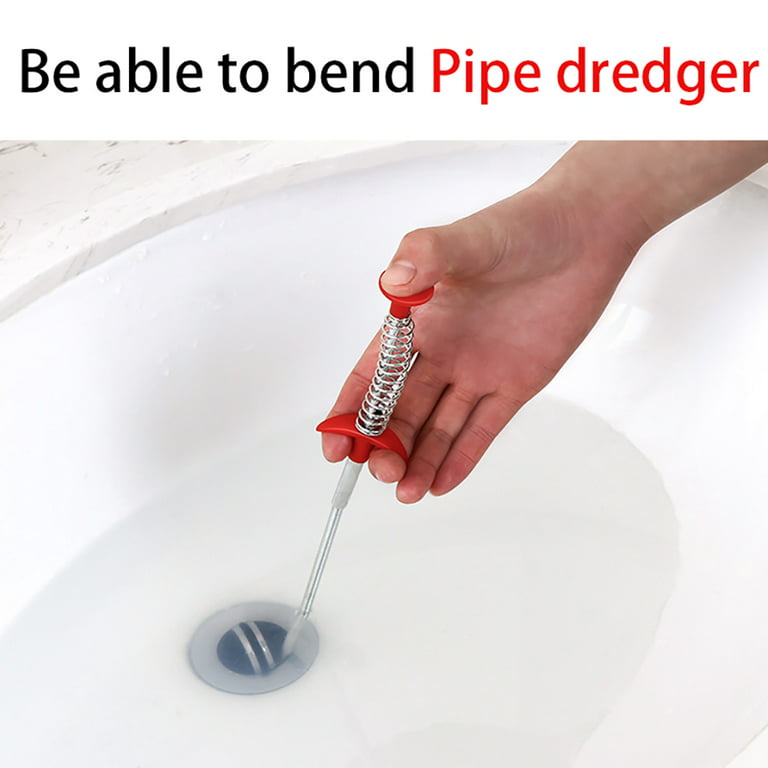 Pipe Dredging Brush Bathroom Hair Sewer Sink Cleaning Brush Drain