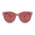 thumbnail image 3 of Womens Round Oversized Horned High Temple Fem Fashion Sunglasses Pink - Burgundy, 3 of 7