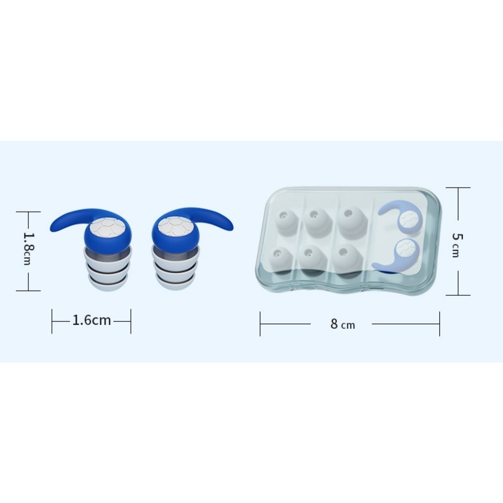 5 Pairs Waterproof Silicone Swim Ear Plugs for Adults,Reusable Ear Protection for Swimming,Surfing,Snorkeling,Showering,and Water Sports