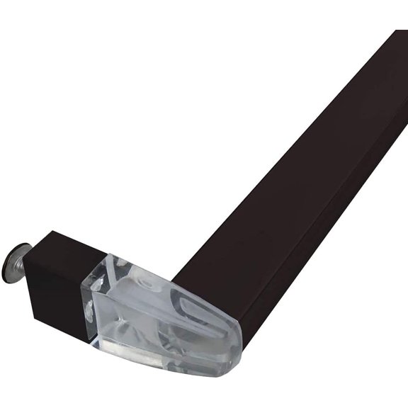 30" Long Oil Rubbed Bronze Framed Sliding Shower Door Towel Bar with Clear Acrylic Brackets