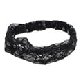 thumbnail image 5 of Ofertas Únicas 1 Pc Diadema de Encaje Floral Ancha para Mujeres Negra, 5 of 5