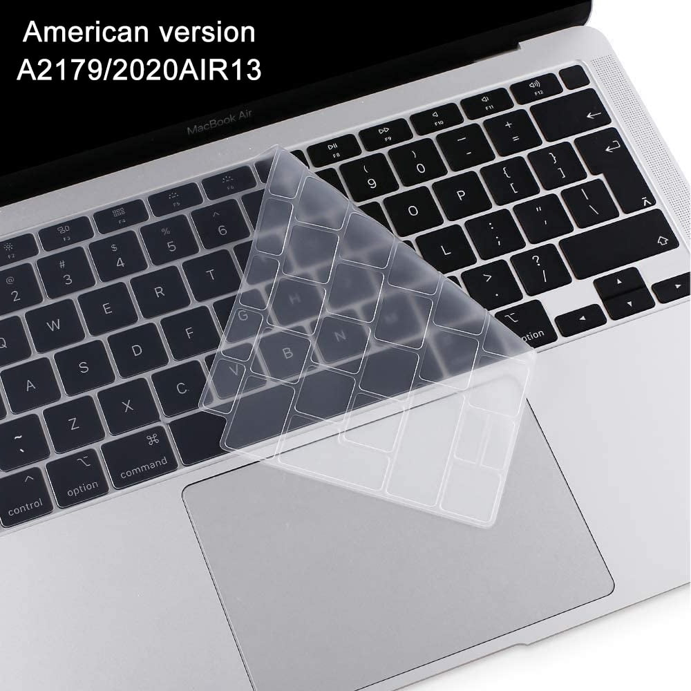MacBook Keyboard Cover Premium Ultra Thin Keyboard Protector Silicone Protective Skin Compatible Newest MacBook Air 13 Inch 2018 Release A1932 with Touch ID and Retina Display Gold 