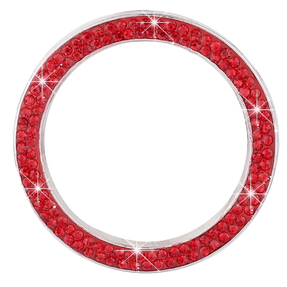 LAMIRO Car Bling Ring 2PCS Car Ignition Button Ring Sticker Engine Start Stop Button Ring Decal Crystal Bling Rhinestone Car Decor Accessories (Red)