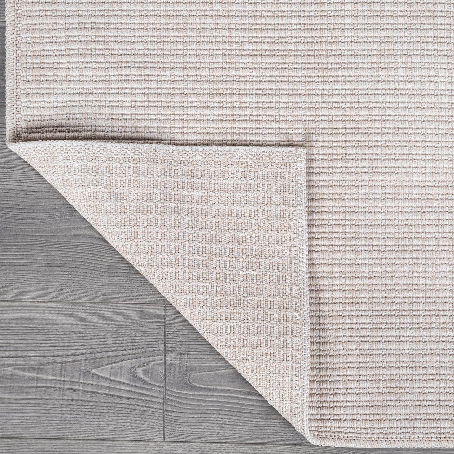 Beverly Rug Easy Jute Outdoor Indoor Non Shedding Easy-Cleaning Rug Off-White 2x3