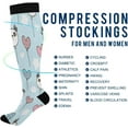 thumbnail image 4 of FREEAMG 1 Pairs Cute Panda Balloon Compression Socks for Women Men Knee High Stocking for Running,Athletic,Medical, 4 of 7