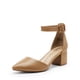 thumbnail image 1 of DREAM PAIRS ANNEE Tacones Bajos Nude de Punta Fina con Tacón Grueso 8, 1 of 7