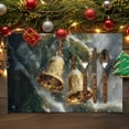 thumbnail image 2 of Christmas Placemats Set of 4, Christmas Bell Place Mats Green Pine Needles Snow Placemat Table Decoration for Kitchen Table Dinner Xmas Holiday Party Home Decor Indoor Outdoor 13x19 Inch, 2 of 9