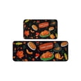 thumbnail image 2 of Juego de 2 felpudos de hojas de arce de calabaza de otoño - Decoración antideslizante para Halloween y Acción de Gracias para la puerta principal, porche, cocina y baño, 2 of 6