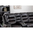 thumbnail image 6 of Ilia Two Tone Faux Leather Reclining Sectional with Console  & Cup Holder, 6 of 13