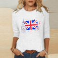 thumbnail image 1 of Fiudx Tops para Mujer Blusas de Manga 3/4 para Mujer, Camisa con Estampado Vintage, Informal, Manga 3/4, Cuello Redondo, Blusa Estilo Túnica Boho, 1 of 4