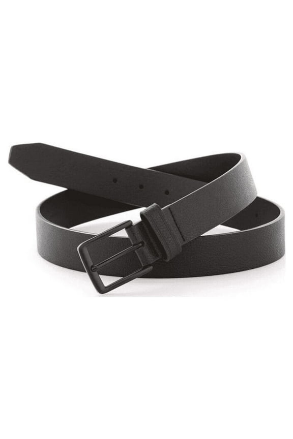 Portfolio Mens Casual Pebble Leather Belt Black 30