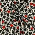 thumbnail image 6 of Shason Textile 60" x 2 yd 100% Polyester Fleece Abstract Dalmatian Sewing & Craft Fabric, Black, White and Red, 6 of 6