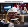 thumbnail image 3 of AYCP Multifunction Power Air Leather Recliner Sofa Loveseat Set with LED Lights, Living Room Furniture, Reclining Sofa, loveseat, Chair with USB Port/Storage, 3 of 8