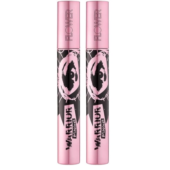 Máscara FLOWER Beauty Warrior Princess, voluminizadora, negra, x2