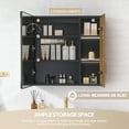 thumbnail image 6 of Cervia 30 in.W x 29.5 in.H Medicine Cabinet with Aluminum Frameless LED Mirror, 6 of 16