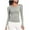 Gray, variant on tarylea Yoga Tops for Women Crew Neck Tops Slim Fitted Tops Long Sleeve Shirts Solid Color Athletic Sports Tops