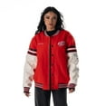thumbnail image 3 of Unisex The Wild Collective  Red Detroit Red Wings Drop Shoulder Full-Snap Varsity Jacket, 3 of 4