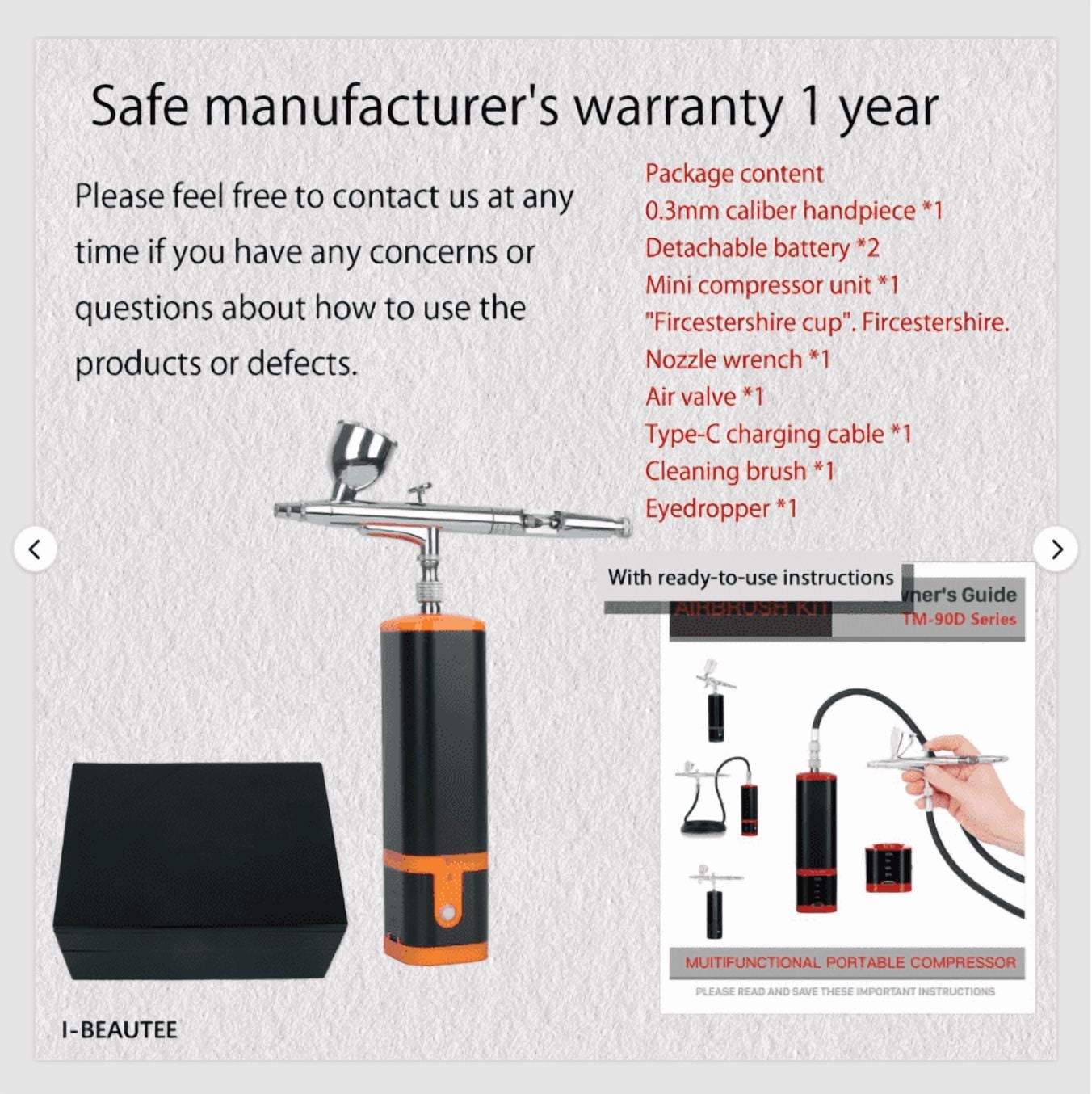 Multi-Purpose Portable Dual-Action Airbrush with Replaceable Battery - Cordless Compressor Kit for Art Painting, Cake Topping