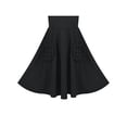 thumbnail image 5 of Girls Dress Black Solid Color Ruffle Puff Short Sleeve 3D Pocket Princess 7 Years, 5 of 7