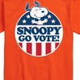 thumbnail image 3 of Peanuts - Snoopy Go Vote - Men's Short Sleeve Graphic T-Shirt, 3 of 6