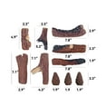 thumbnail image 4 of Heyfurni Gas Fireplace Logs,10pcs Small Firepit Logs, Decorative Ceramic Wood Log Set for Indoor Outdoor Gas Insets, Vented,Ventless, Electric,Ethanol,Gel Fireplaces, 4 of 7