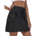 thumbnail image 2 of Jupe Cargo de Golf Taille Haute pour Femmes avec Multiples Poches Séchage Rapide Réglable Poches Latérales Zippées, 2 of 10