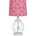 thumbnail image 5 of Cooper Ridge 17" White Birdcage Lamp with Pink and White Shade, 5 of 5