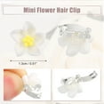 thumbnail image 6 of Unique Bargains 20pcs Small Flower Hair Clips Mini Flower Hair Clips for Girls Cute Mini Hairpin Hair Accessories Yellow, 6 of 7