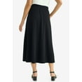 thumbnail image 2 of Jessica London Women's Plus Size Soft Ease Midi Skirt, 2 of 5