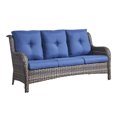thumbnail image 5 of PARKWELL Outdoor Patio Wicker Furniture Set - 5 Piece Sectional Sofa Set with 3-Seat Sofa,2 Chairs and 2 Ottomans,Gray Wicker and Blue Cushion, 5 of 7